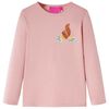 T-shirt de manga comprida para crian&ccedil;a rosa-claro 116