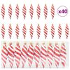 vidaXL Bola Espiral de Natal 40 pcs Vermelho