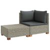 vidaXL 2 unid. Conjunto de Lounge de Rattan com Almofadas GENDT