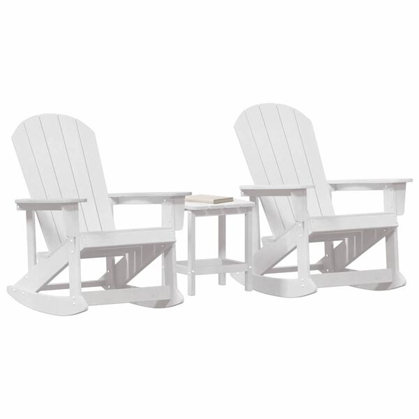 vidaXL Conjunto de Lounge de Jardim Branco HDPE