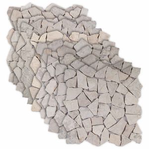 vidaXL Azulejos de Mosaico Creme 30 x 30 cm M&aacute;rmore