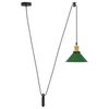 vidaXL Candeeiro suspenso regul&aacute;vel altura E27 verde brilhante &Oslash;22cm