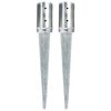 vidaXL Estacas de enterrar 2 pcs 8x61 cm a&ccedil;o galvanizado prateado