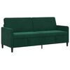 vidaXL Sofa com Armazenamento Verde-Escuro 192 x 78 x 87 cm Poli&eacute;ster