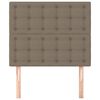 vidaXL Cabeceira Taupe 80x5x118/128 cm Tecido