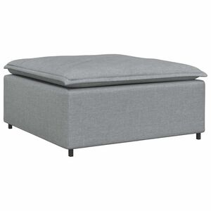 vidaXL M&oacute;dulo de pufe modular para sof&aacute; cinza claro 100x100x48 cm