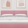 vidaXL Cabeceira com cabeceira Rosa 160 cm Veludo