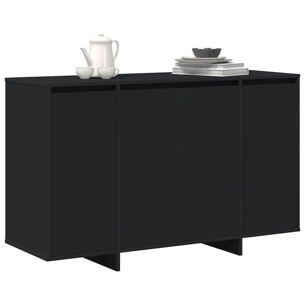 vidaXL Buffet Preto 120 x 41 x 75 cm Madeira processada