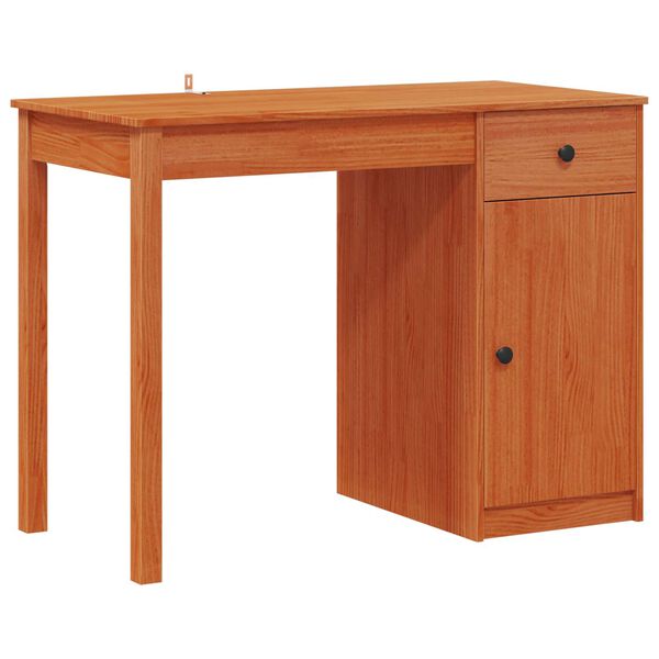 vidaXL Mesa Castanho Cera 100 x 50 x 74 cm Madeira de pinho maci&ccedil;o