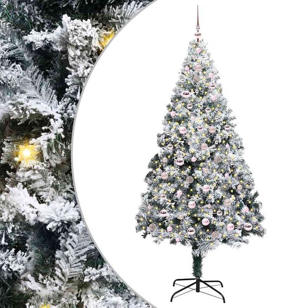 vidaXL &Aacute;rvore de Natal Artificial Branco 240 cm PVC, A&ccedil;o e Pl&aacute;stico