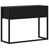 vidaXL Mesa de apoio com gaveta Carvalho Preto 100 x 36 x 75 cm
