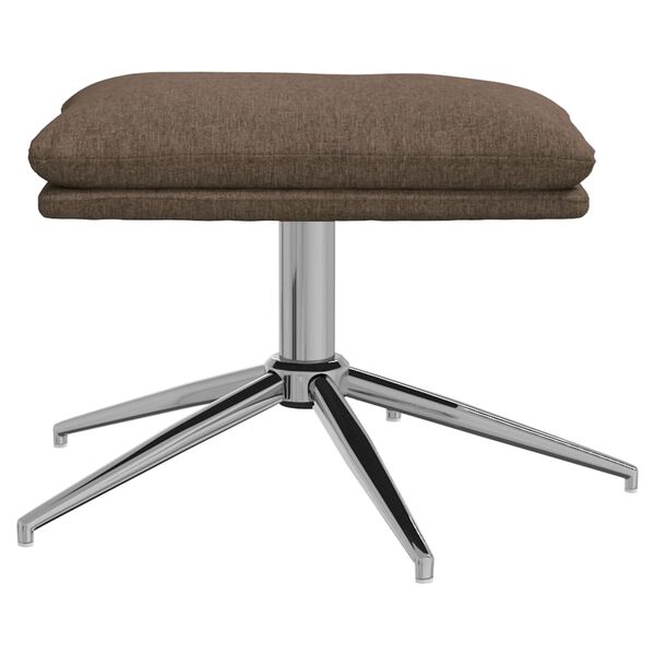 vidaXL Apoio de p&eacute;s 60x60x35 cm tecido cinzento-acastanhado