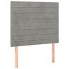 vidaXL Cama com molas/colch&atilde;o 80x200 cm veludo cinza-claro