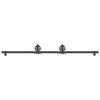 vidaXL Kit de ferragens para porta deslizante 183 cm a&ccedil;o preto
