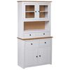 vidaXL Arm&aacute;rio alto 93x40,5x180 cm pinho maci&ccedil;o Panama branco