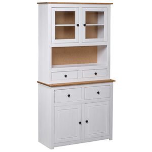 vidaXL Arm&aacute;rio alto 93x40,5x180 cm pinho maci&ccedil;o Panama branco