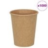 vidaXL Copos de caf&eacute; de papel 1000 pcs 8oz 200ml castanho