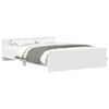 vidaXL Estrutura de cama com cabeceira e p&eacute;s 140x190 cm branco