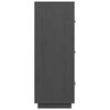 vidaXL Aparador alto 67x40x108,5 cm pinho maciço cinza