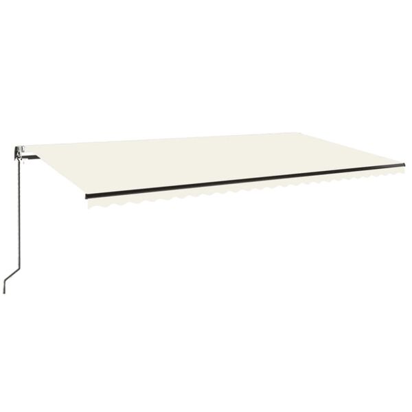 vidaXL Toldo retr&aacute;til autom&aacute;tico 600x350 cm creme