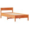 vidaXL Cama sem colch&atilde;o 90x190 cm madeira de pinho maci&ccedil;a castanho-mel