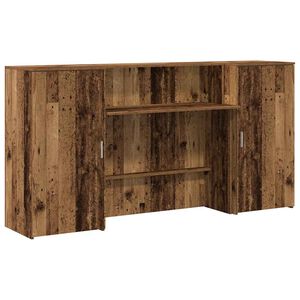 vidaXL Balc&atilde;o recep&ccedil;&atilde;o 200x50x103,5 cm madeira madeira velha