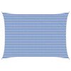 vidaXL Vela de Sombra Azul e Branco 3,5 x 5 m HDPE
