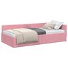 vidaXL Estrutura de Cama de Canto Rosa 100 cm x 200 cm Veludo