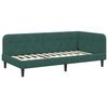 vidaXL Estrutura de Cama de Canto Verde Escuro 90 x 190 cm Veludo