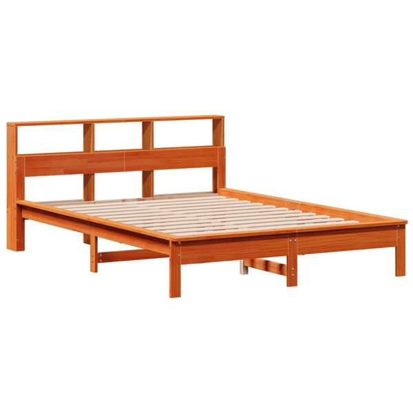 vidaXL Cama sem colchão 150x200 cm madeira pinho maciça castanho-mel