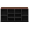 vidaXL Banco sapateira 103x30x48 cm derivados de madeira preto