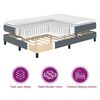 vidaXL Cama Box com colch&atilde;o Cinza Escuro 200 x 200 cm Veludo