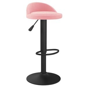 vidaXL Banco de bar veludo rosa