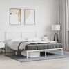 vidaXL Estrutura de cama com cabeceira 160x200 cm metal branco