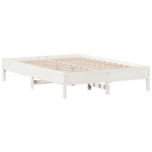 vidaXL Cama sem colch&atilde;o 160x200 cm madeira de pinho maci&ccedil;a branco