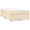 vidaXL Cama boxspring com colch&atilde;o 120x190 cm tecido cor creme