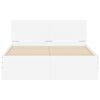 vidaXL Estrutura de cama com cabeceira 135x190 cm branco