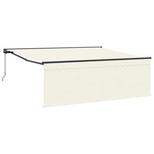vidaXL Toldo Retr&aacute;til Manual Creme 400 &times; 300 cm Poli&eacute;ster e Alum&iacute;nio
