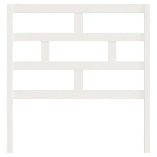 vidaXL Cabeceira de cama 96x4x100 cm pinho maciço branco