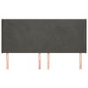 vidaXL Cabeceira cama c/ abas veludo 163x16x118/128 cm cinzento-escuro