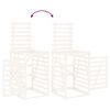 vidaXL Abrigo para caixote do lixo 84x90x128,5 cm pinho maci&ccedil;o branco