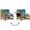 vidaXL 8 pcs conjunto lounge de jardim c/ almofad&otilde;es pinho impregnado