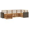 vidaXL Conjunto de Sof&aacute;s para Exterior 6 unid. Natural Poli&eacute;ster