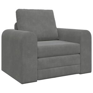 vidaXL Sof&aacute;-Cama Cinza Escuro 98 x 71 x 83 cm Veludo