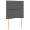 vidaXL Cama com molas/colch&atilde;o 90x200 cm tecido cinzento-escuro