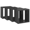 vidaXL Prateleiras parede forma de cubo 4 pcs 26x15x26 cm cinza brilh.