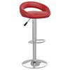 vidaXL Bancos de bar 2 pcs couro artificial vermelho tinto