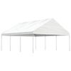 vidaXL Gazebo com telhado 6,69x5,88x3,75 m polietileno branco