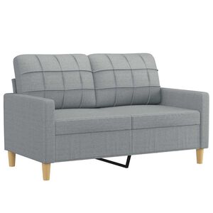 vidaXL Sof&aacute; de 2 lugares em tecido 120 cm cinzento-claro