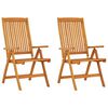 vidaXL Cadeiras de jardim dobr&aacute;veis 2 pcs madeira de eucalipto maci&ccedil;a